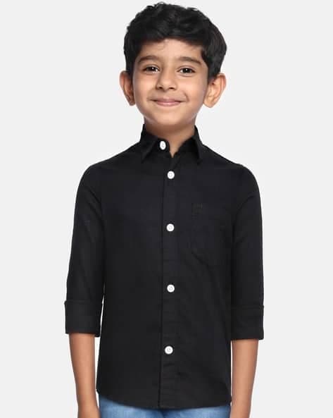 Boys Cotton Formal Shirt Black 11-12 Year in Delhi at ₹ 300