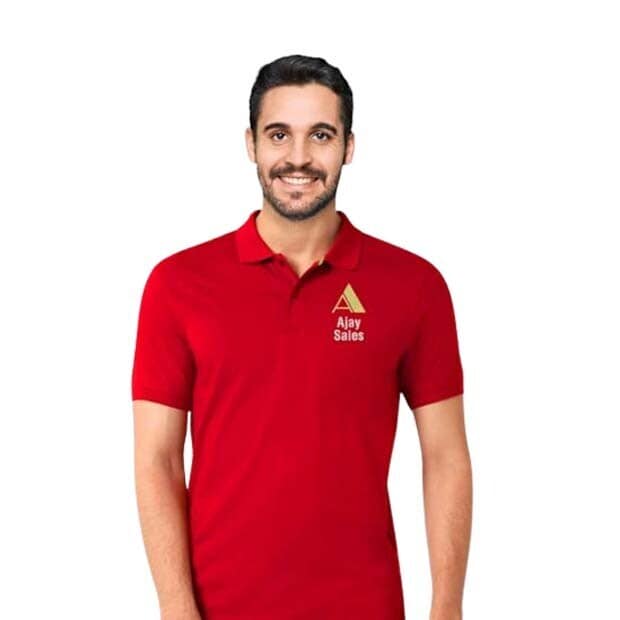 Brand Logo Printed Customized Corporate Gifting T-shirts (Red) in