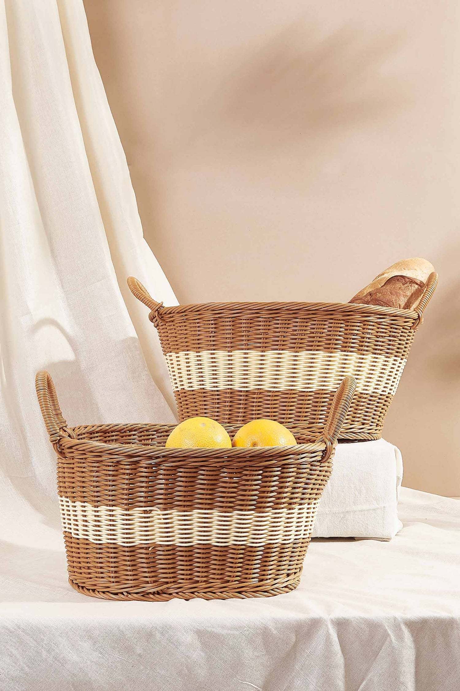 Brown Baskets - Tokri - Foldable - Large - Aluminium - Square in
