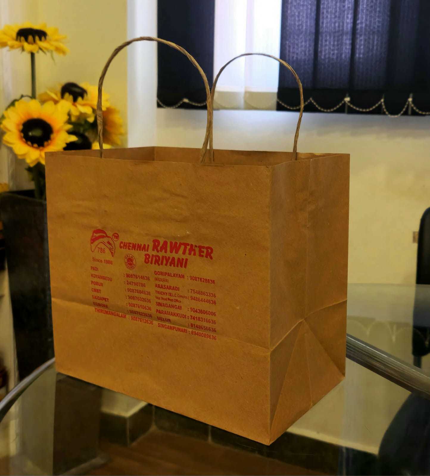 Brown handle kraft paper Carry bag in Chennai at ₹ Pc by