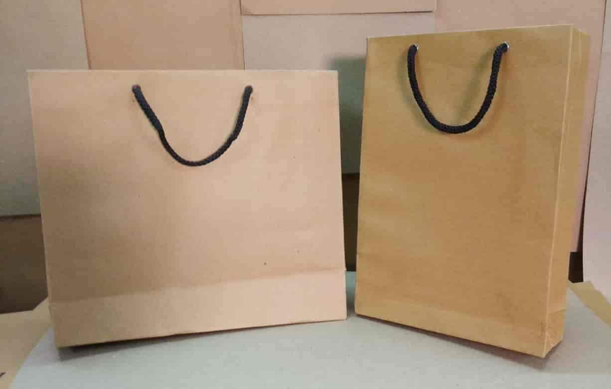 Brown Paper Bag With Black Handle in Delhi at ₹ 15 Pieces (MOQ