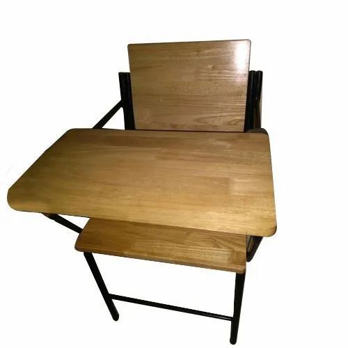 Furniture Seat Desk Solid Plastic Tablet Arm 4-Leg Chair Desk With
