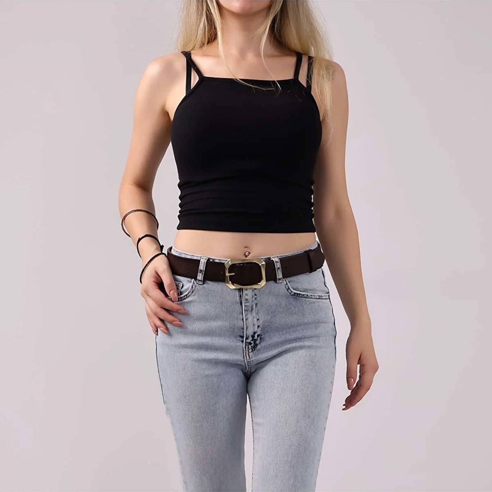 Brown Women Belts For Jeans Gold Buckle Fashion Cm in Kanpur