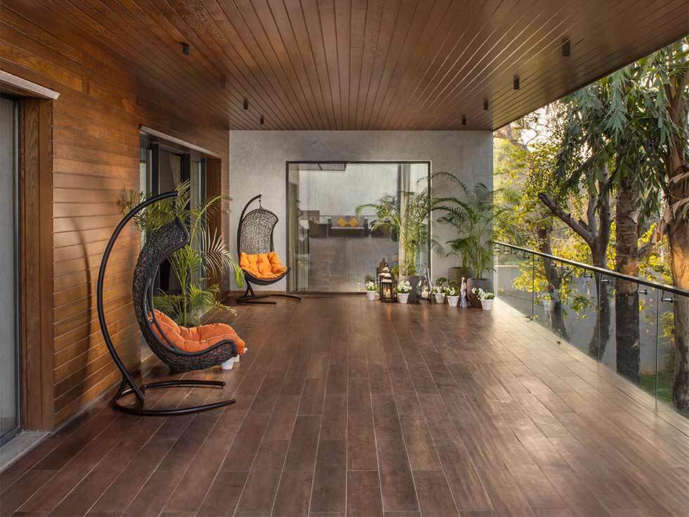 Brown Wooden Flooring Panel