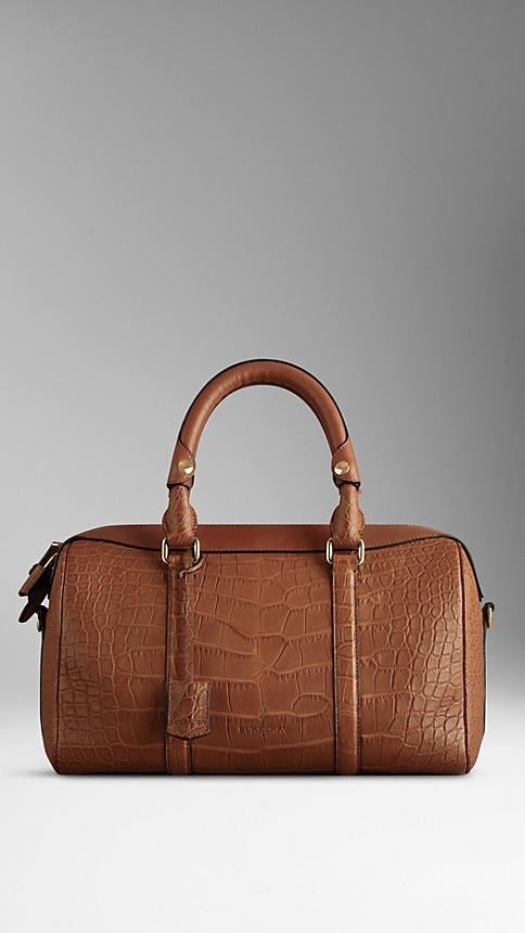 Buy BURBERRY Alligator Bowling Bag Tan 39420841 Online Best Price BURBERRY Alligator Bowling Bag Tan 39420841 Justdial Shop Online