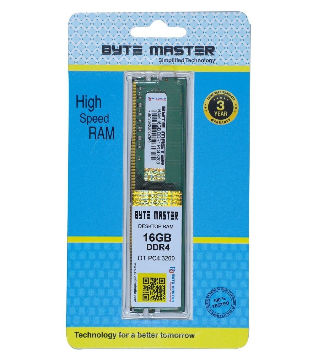 BYTE MASTER RAM 16 GB DDR4 (3200 Mhz) in Delhi at ₹ 2,550 Unit