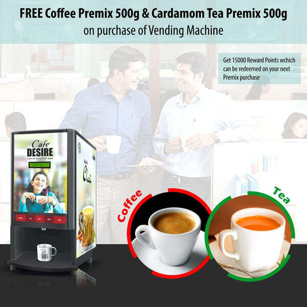 Cafe DESIRE Lane Fully Automatic Coin Option Tea Vending Machine