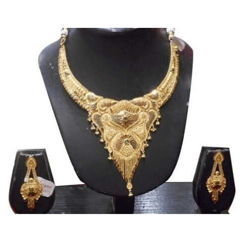Carat Golden Malabar Gold Necklace Set 