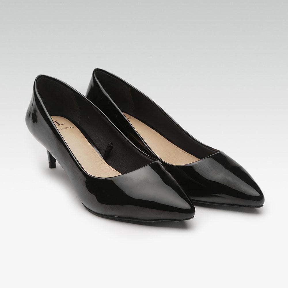 CARLTON LONDON CLL-4926 Synthetic Pump Shoes (3, Black) in Karnal