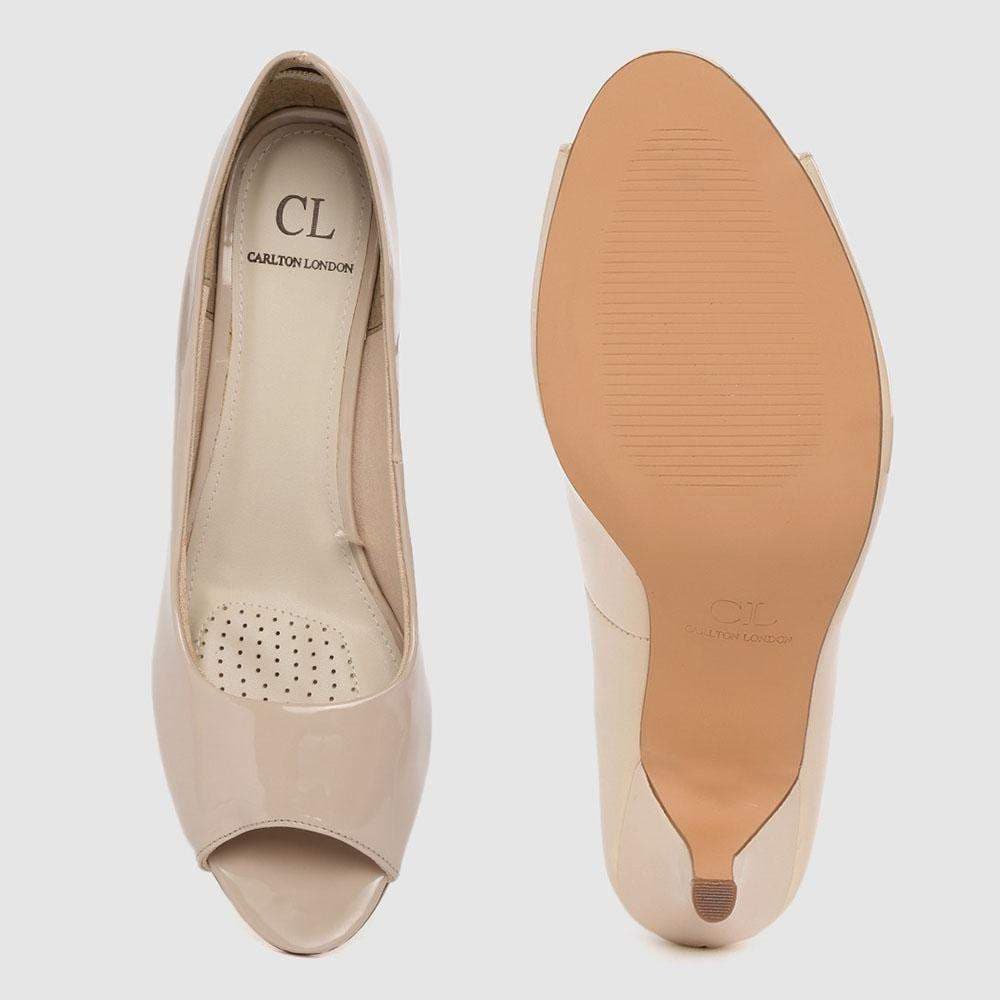 CARLTON LONDON CLL-5680 Synthetic Pump Shoes (3, Nude) in Delhi at