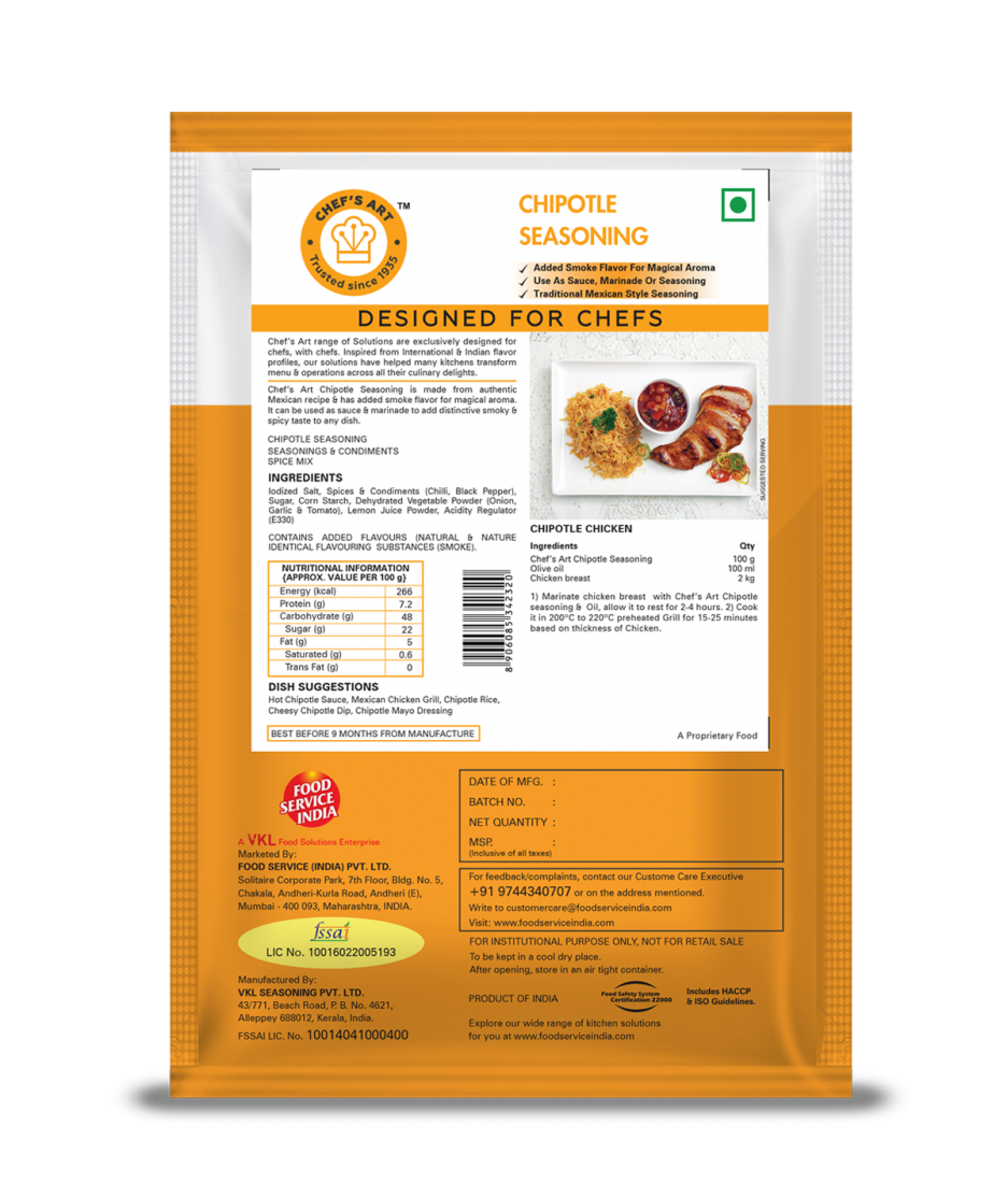 Chef's Art Chipotle Seasoning (250 gm) in Mumbai at ₹ 259 Unit