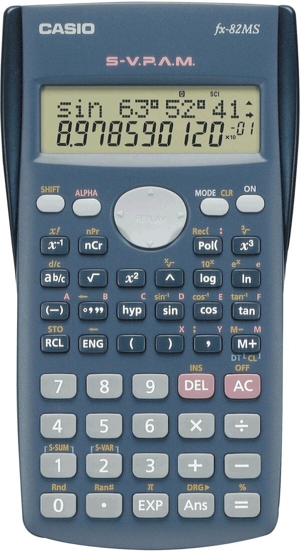 Casio Scientific Calculator with LCD Display and Line Display in