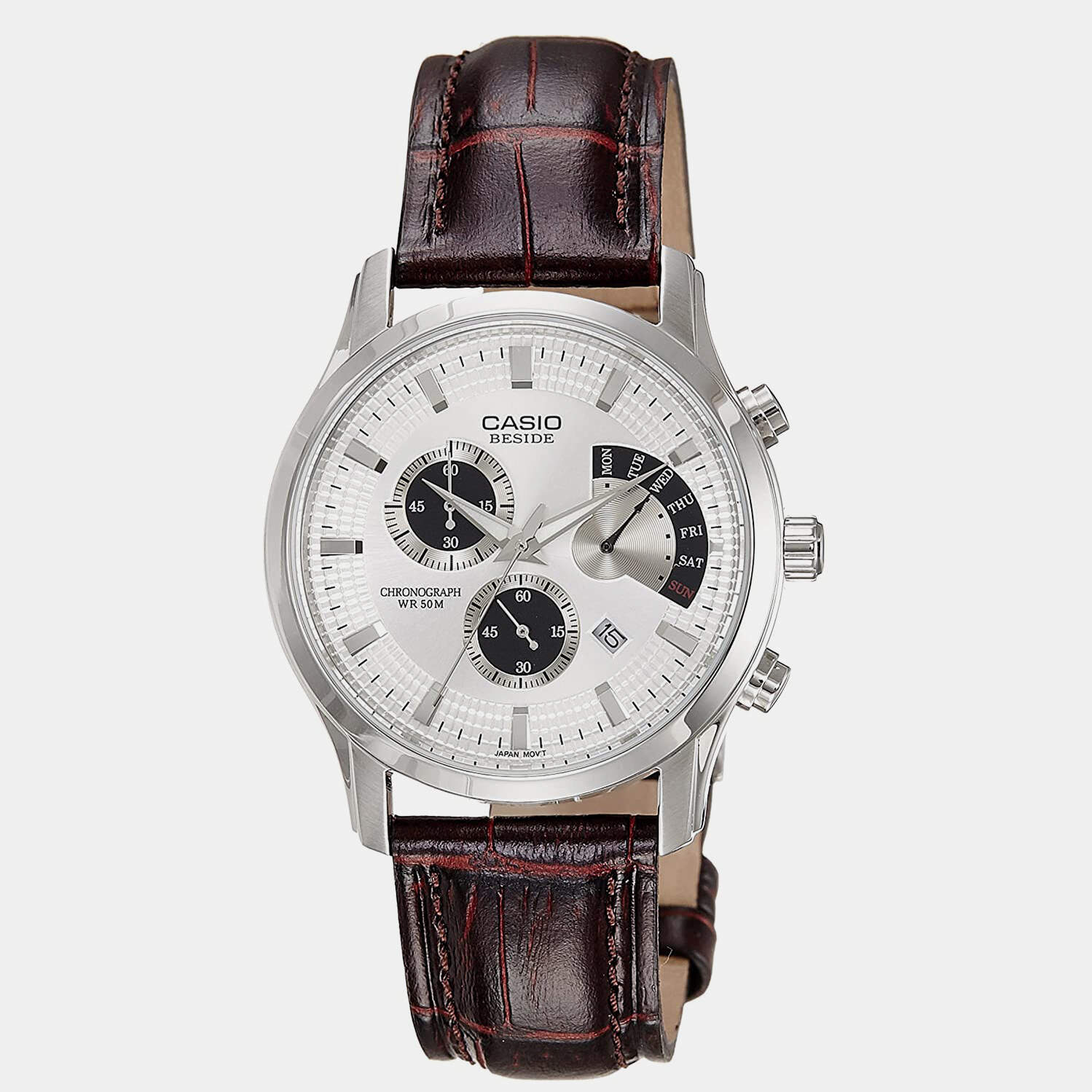 CASIO Chronograph Enticer Men Dial Men'S Watch White Bem-501L