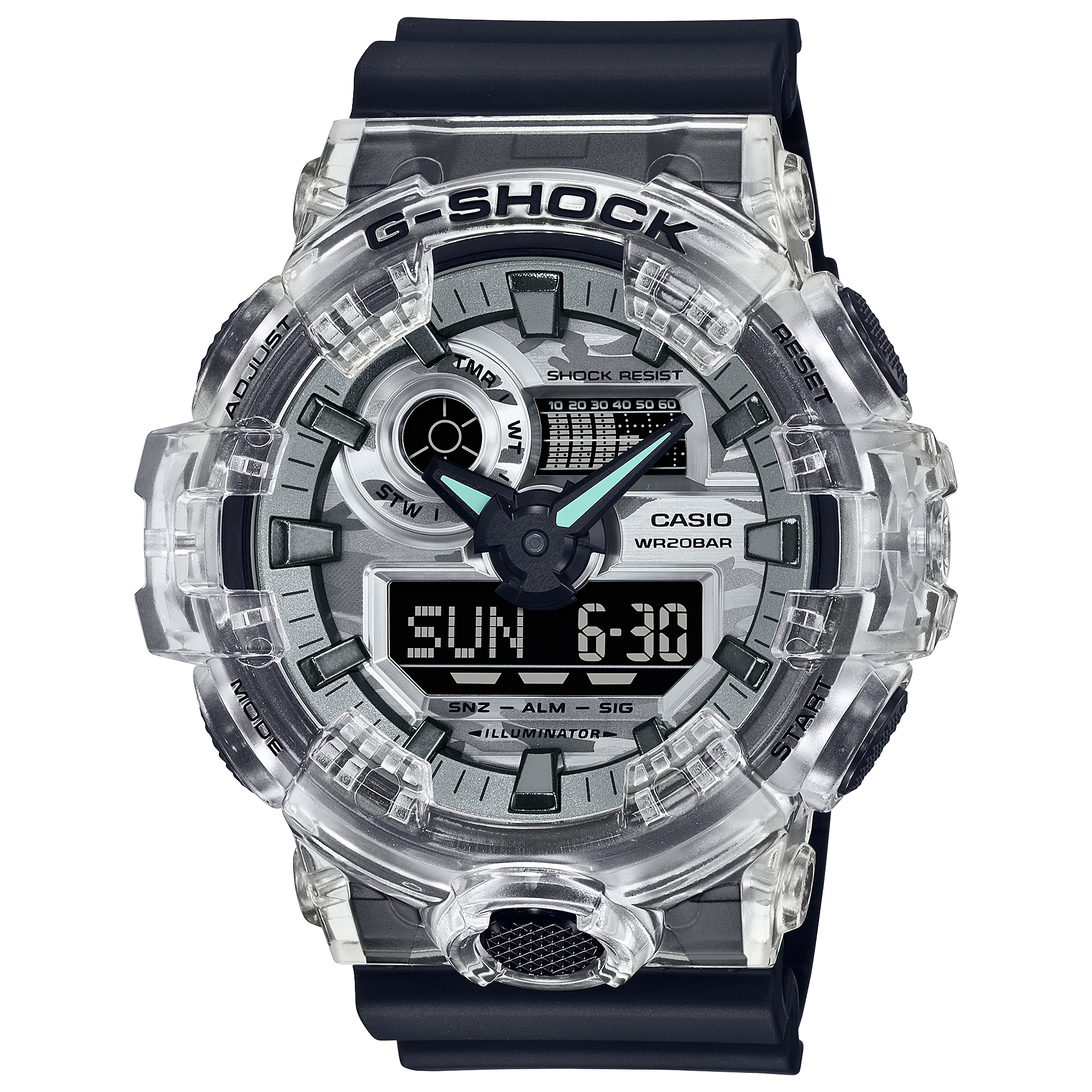 CASIO G-Shock GA-700 Series Analog Digital Wrist Watch (Grey, GA