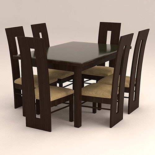Caspian Furnitures Seater Dining Table with Glasstop Table