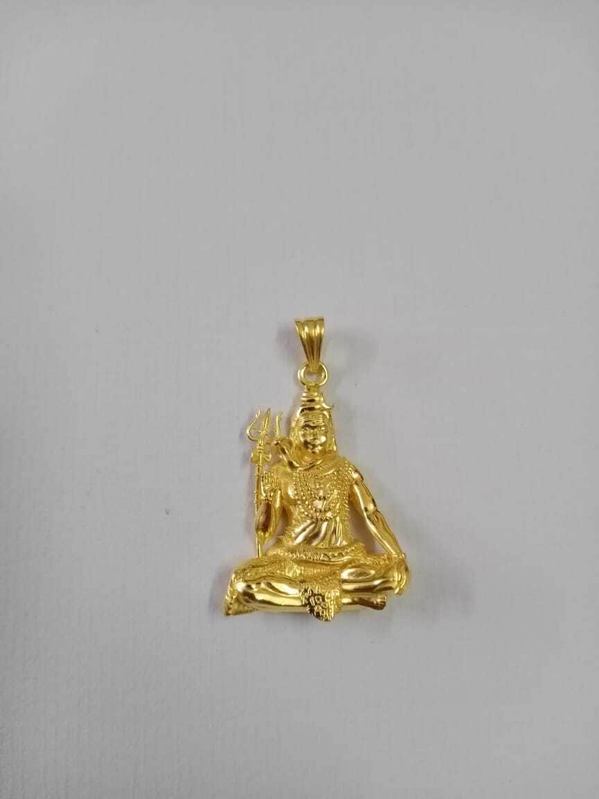 Shivaji 22K Gold Round Pendant 8-10gram for Men in Jodhpur at