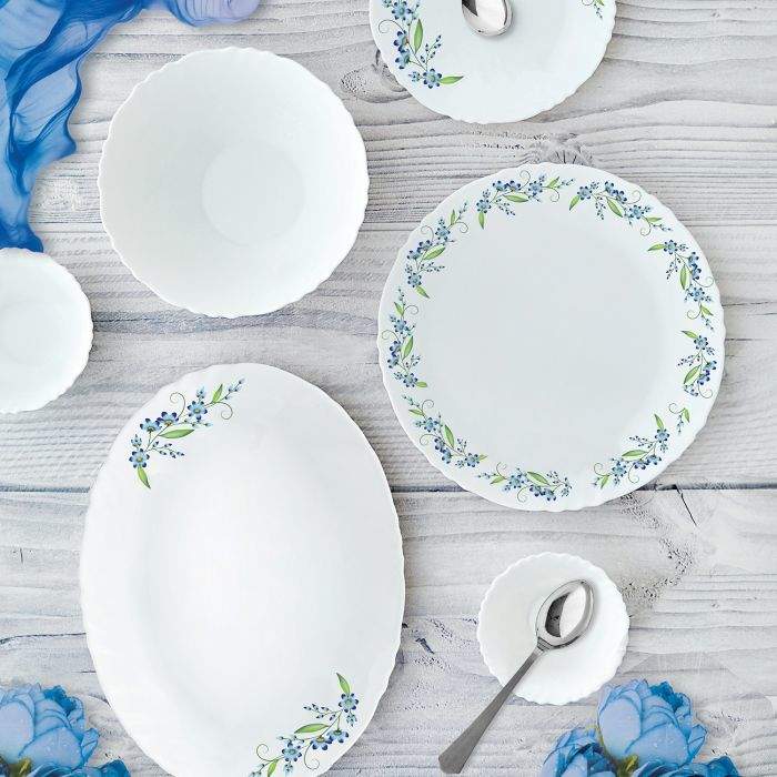 Cello Imperial Blue Creeper Dinner Set (18 Pcs Component) in