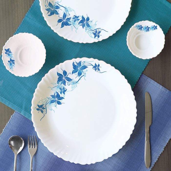 Cello Dazzle Blue Swirl Dinner Set (18 Pcs) in Thane at ₹ 1,570