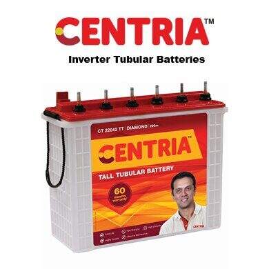 Centria Inverter Tubular Battery in Balotra at ₹ 12,690