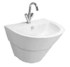 Buy Cera Cedar Wall Hung Wash Basin With Half Pedestal Snow White Features Price Reviews Online In India Justdial