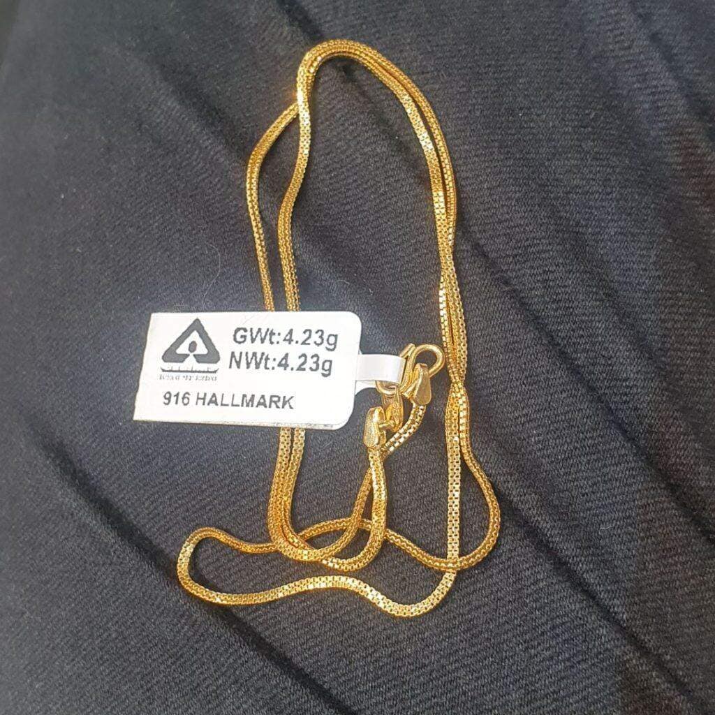 Chain 16inch Pure Gold 22k Hallmark in Patna at ₹ 24,420 Unit