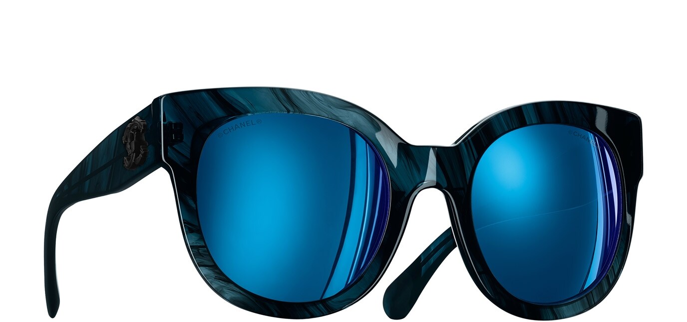 Chanel butterfly signature blue sunglasses CHANEL Eyewear: Butterfly Blue Light Glasses, acetate  main image 4