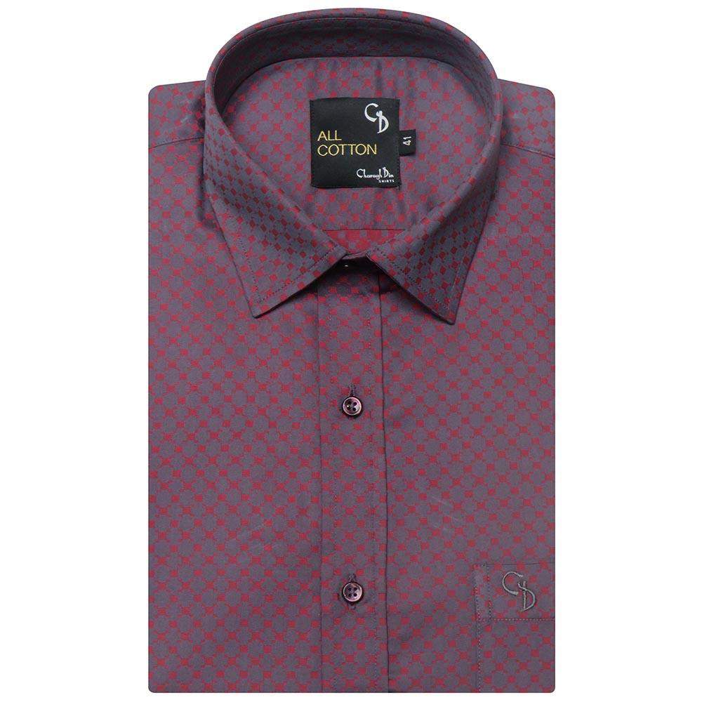 Charagh Din Self Design Maroon Shirt(41 