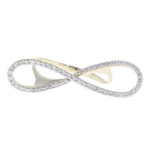 Chic Designs Infinity Yellow Gold Diamond Ring in Rajkot at