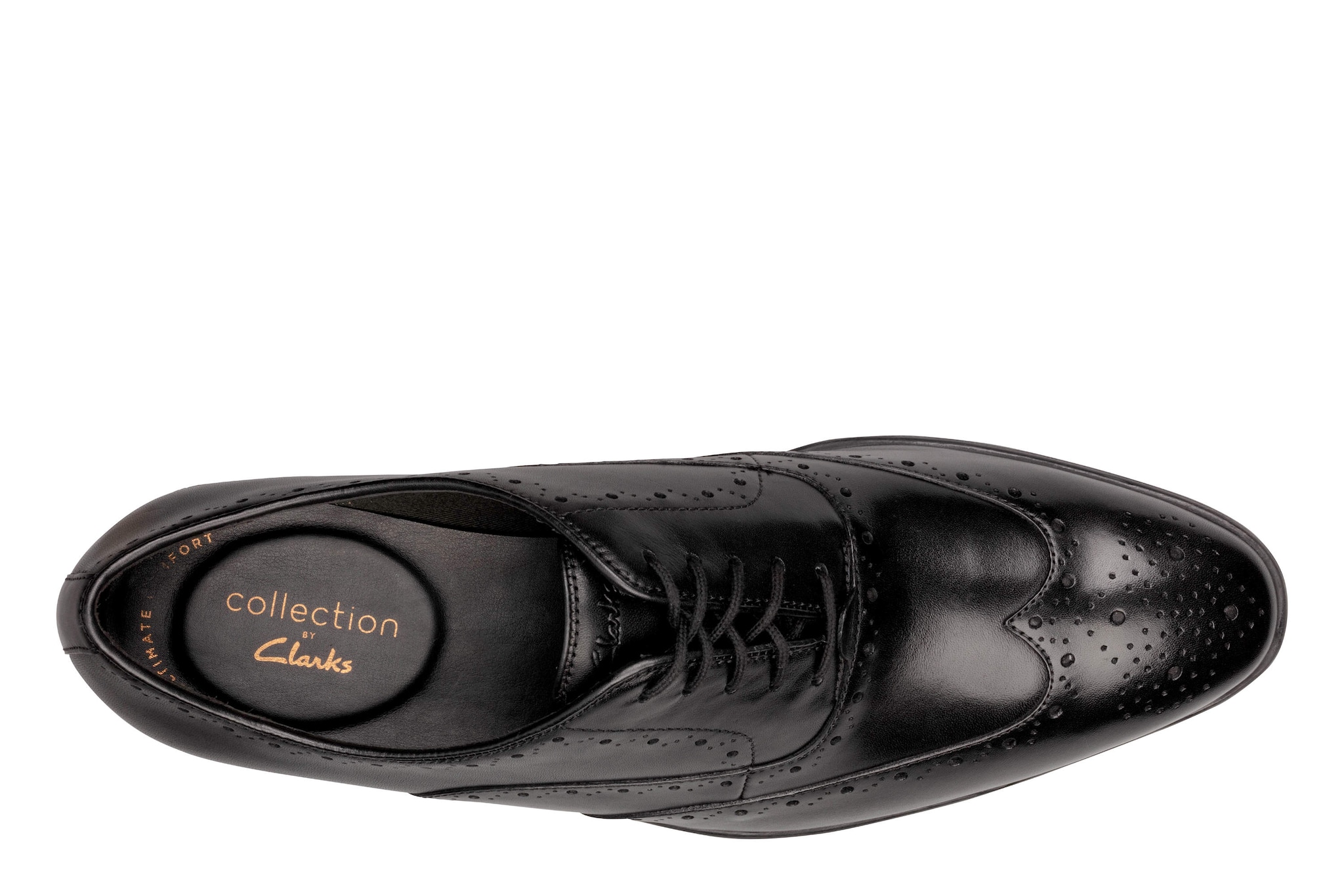 Clarks Bampton Rhodes Black Leather Mens Shoes (Size 12) in Delhi