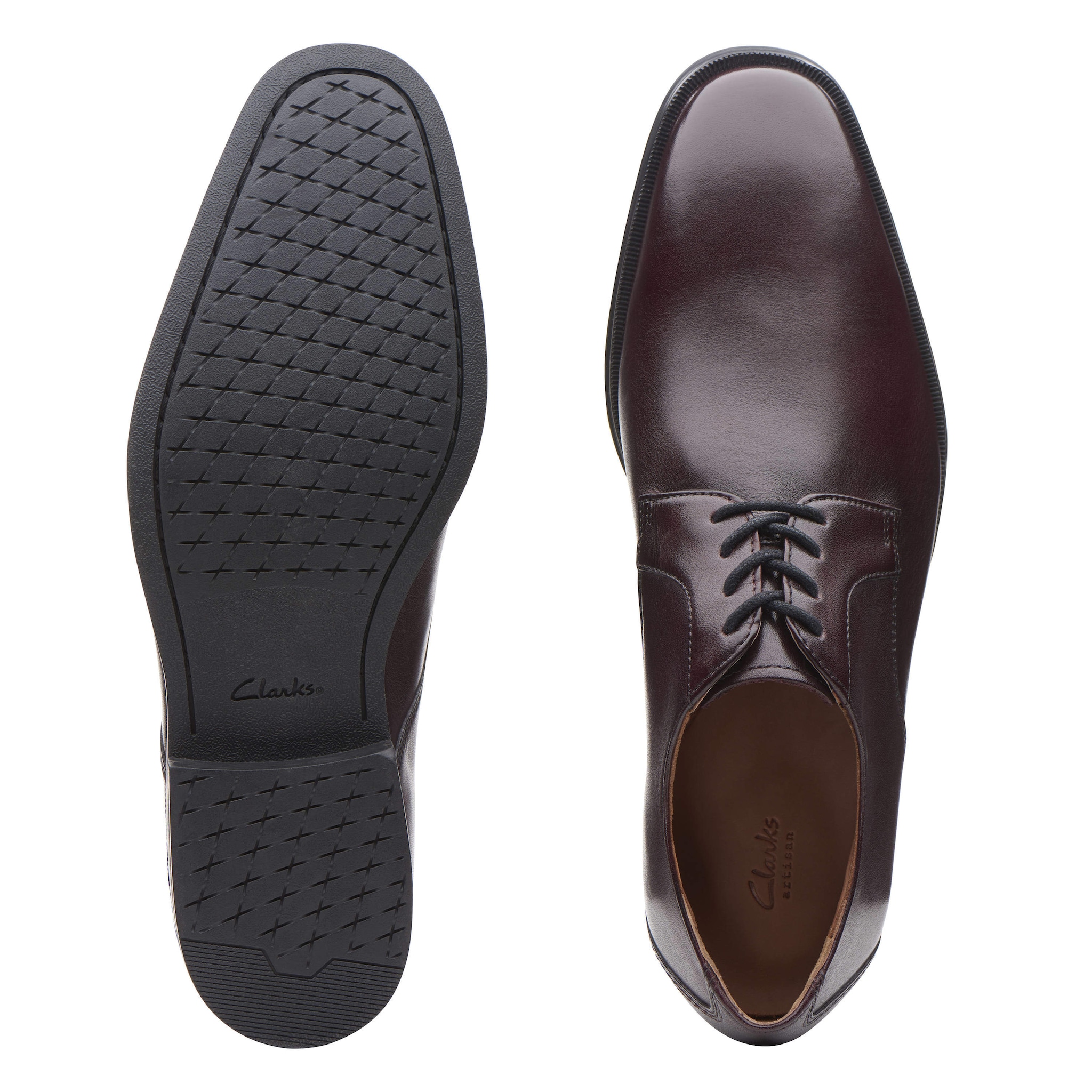 Clarks Gilman Lace Burgundy Leather Mens Shoes (Size 10) in Delhi