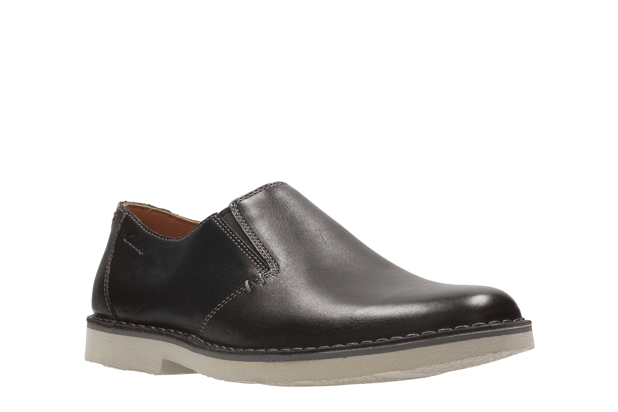 Clarks Jareth Step Black Leather Mens Shoes (Size 9) in Agra at