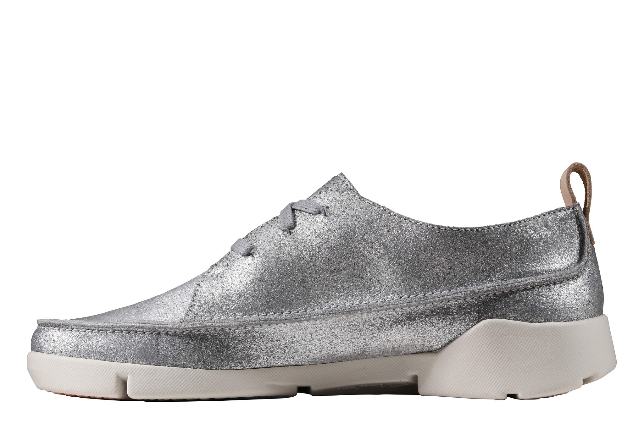 Clarks Tri Clara Lace Shoes (Silver 