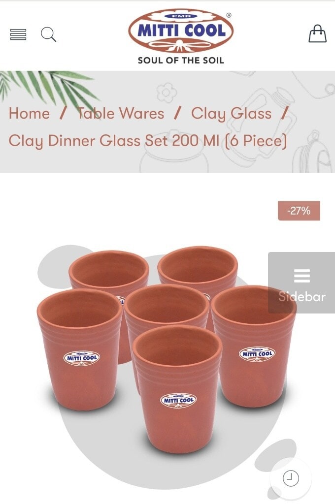 Clay Dinner Set (200 ml) Piece in Ujjain at ₹ 320 Unit by