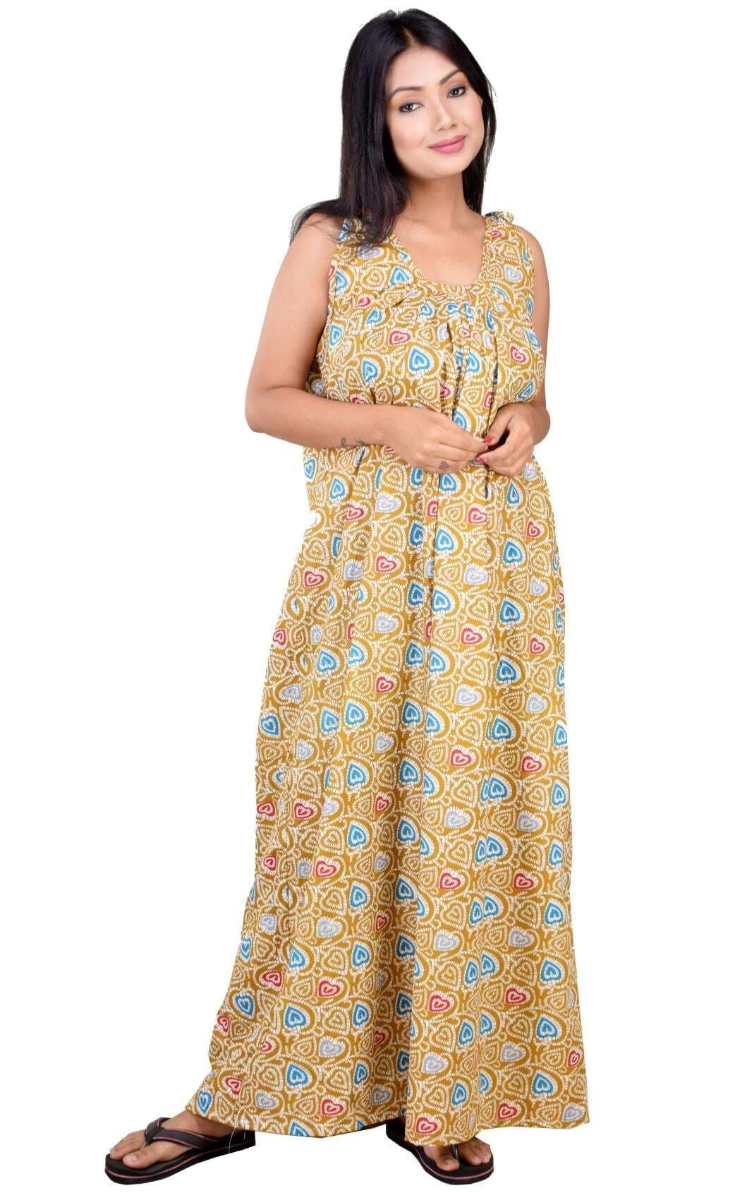 Clymaa Pure Cotton Sleeveless Nighty in Bardhaman at ₹ 299 Pc