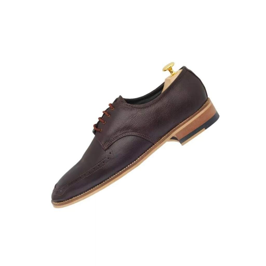 Coffee Leather Formal Brown Shoes For Men in Surat at ₹ 9,999