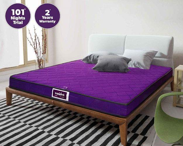 Sunidra CR200 Natural Orthopedic Coir Mattress (Single, Purple) in