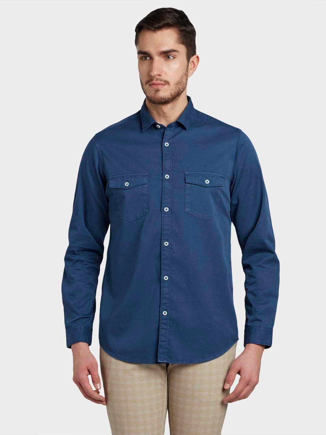 Colorplus Men's Casual Shirt (Size XL, Dark Blue, CJSQ00229