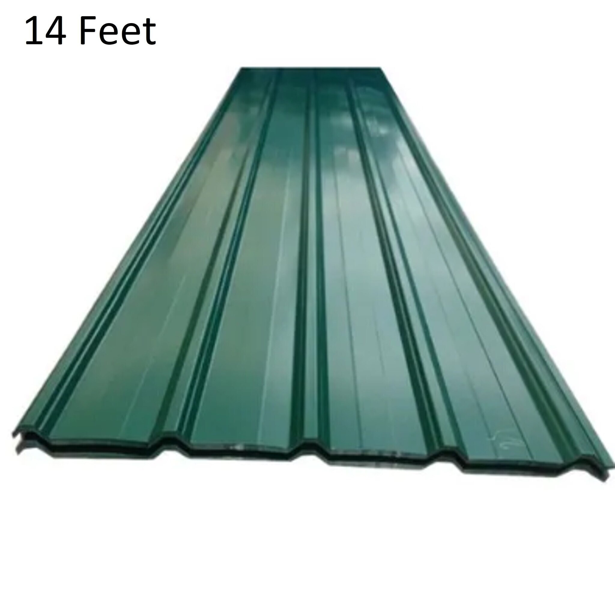 Colour Coated Gi Roofing Sheet Green 14 Feet in Kannur at ₹ 600