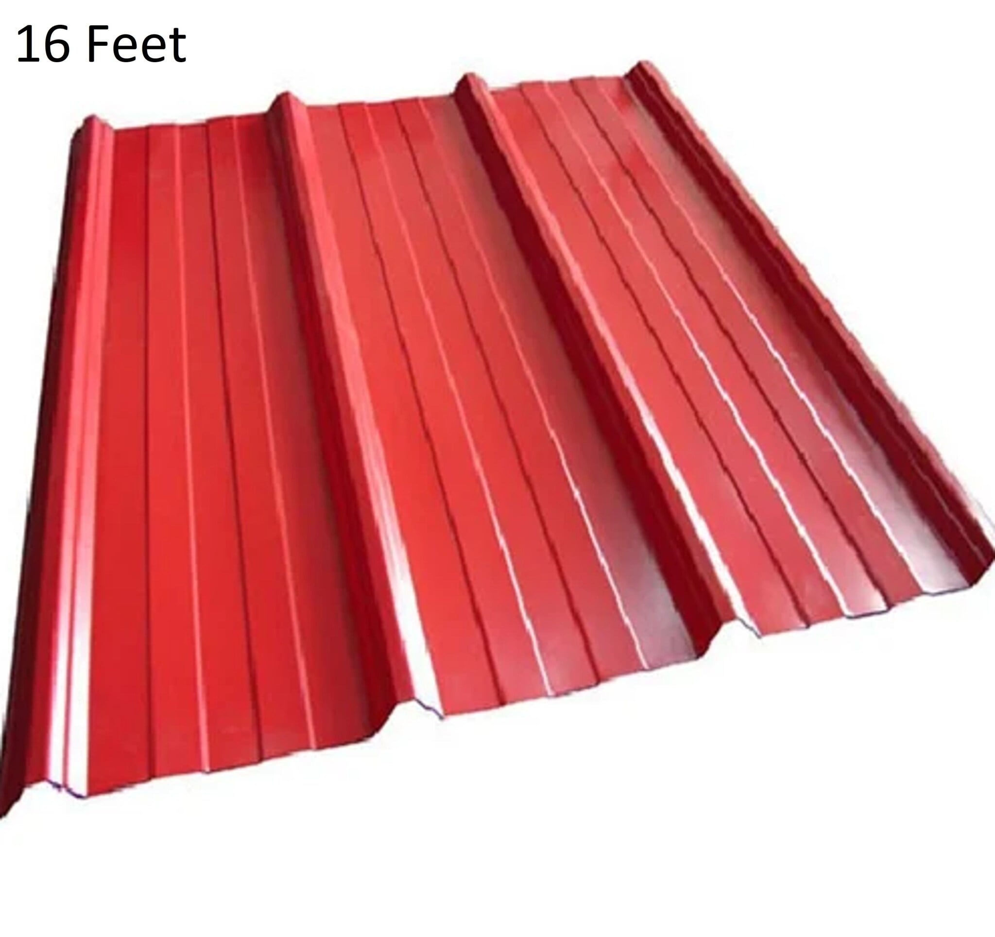 Colour Coated Gi Roofing Sheet Red 16 Feet in Vikas-Nagar at