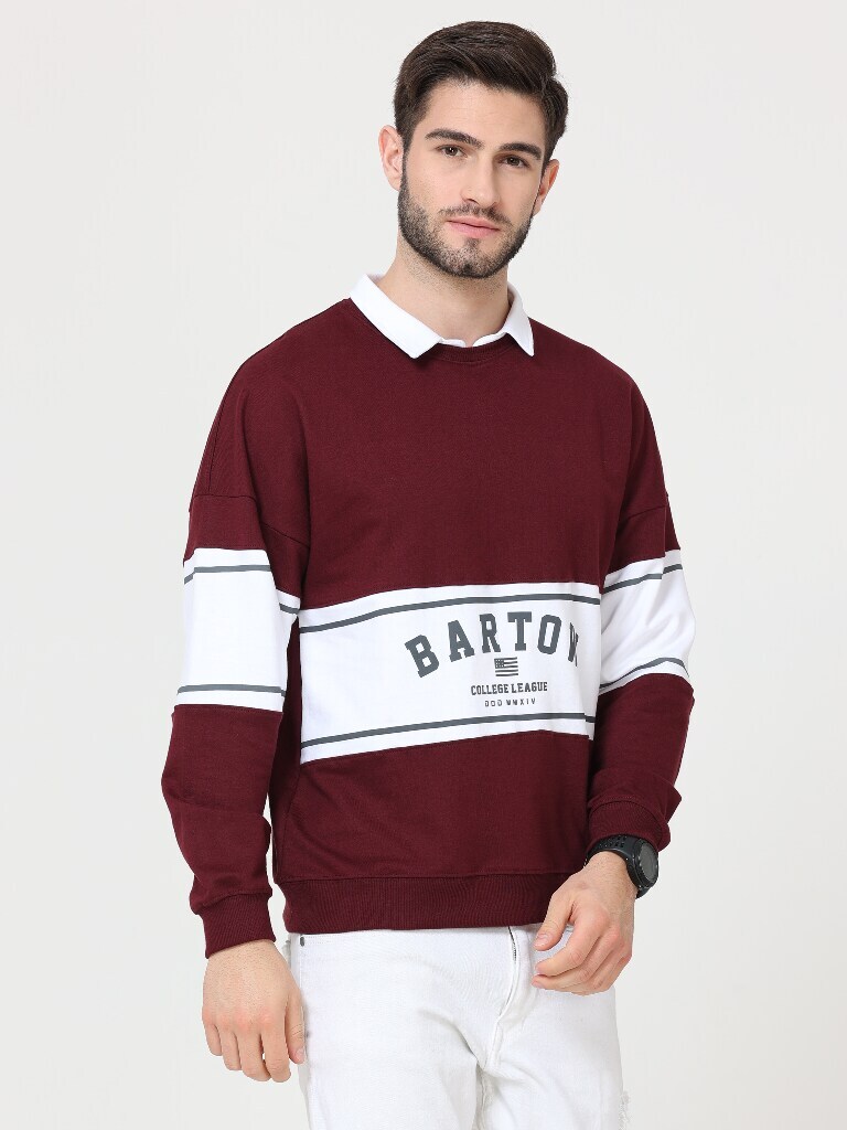 Comfort Fit Solid Cotton Full Sleeve Button Collar T-Shirt for Men