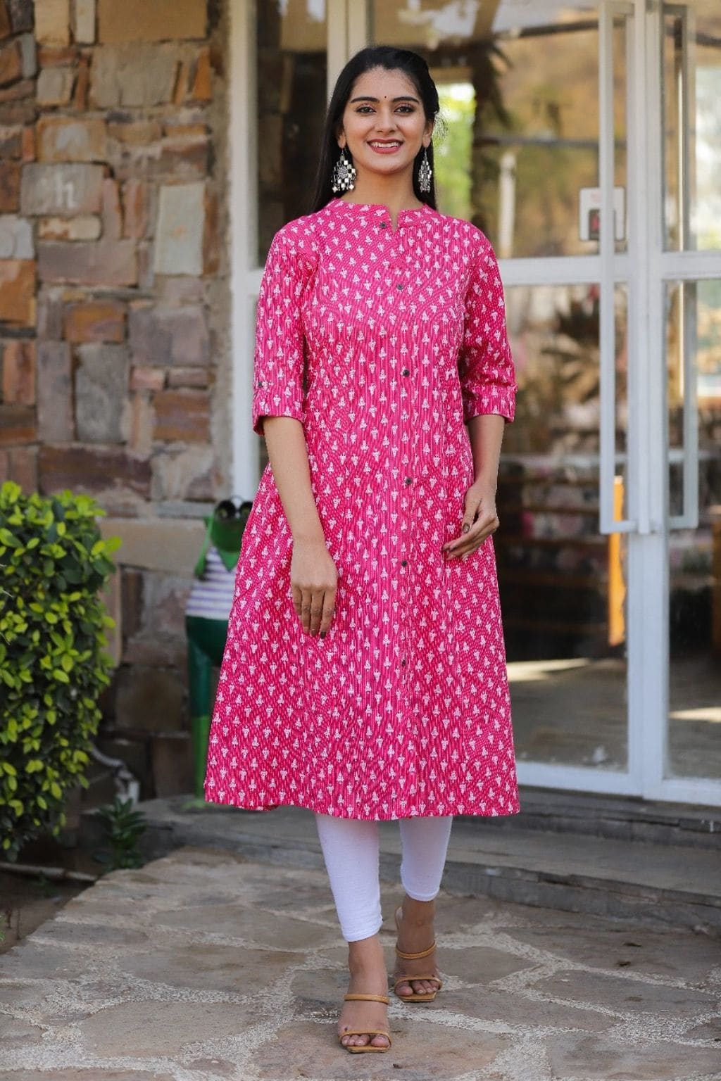 Cotton A-line Kurti For Women (Pink) in Kolkata at ₹ 500 ₹ 700