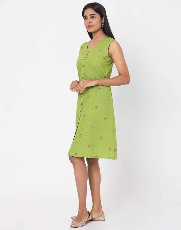 white christmas dresses Buy Bombay Paisley Multicolour Foliage Pattern Cotton A-Line Dress from  Westside