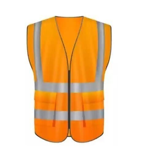 Cotton Fire-Resistant Sleeveless Safety Jacket Orange XXL in Delhi