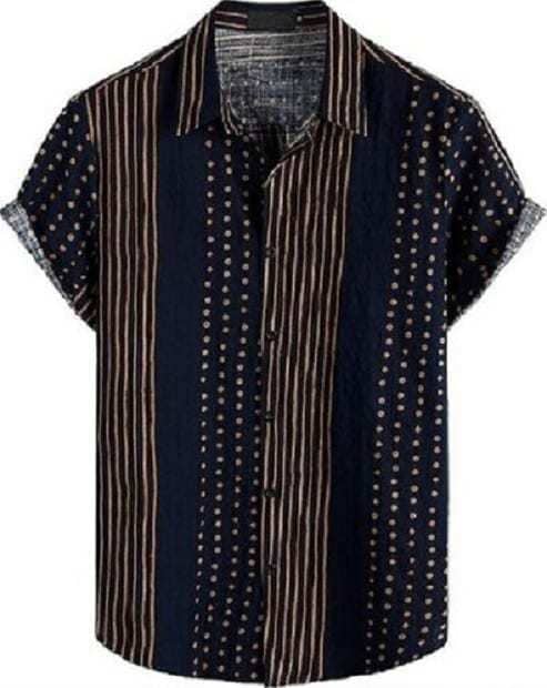 Cotton Printed Short Sleeve Designer Formal Shirt For Mens in