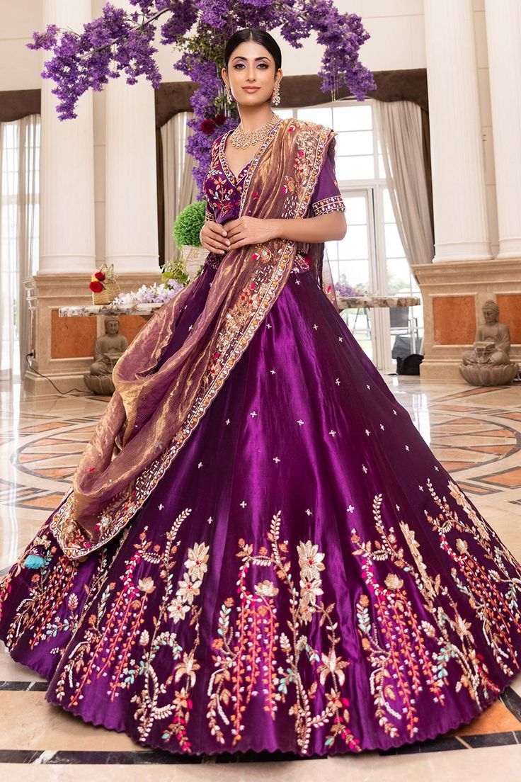 Cotton Purple Women Rajasthani Lehenga in Bikaner at  30 -  900 / Mtr by  Ab Creations By Aaskaran Banthia - Justdial