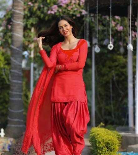 Cotton Red Women Patiala Suit Salwar in Ludhiana at  1,975 / Set by EVAZ -  Justdial