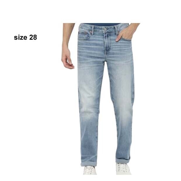 Cotton Relaxed Fit Straight Legs Jeans For Mens (Blue,28 Inch) in
