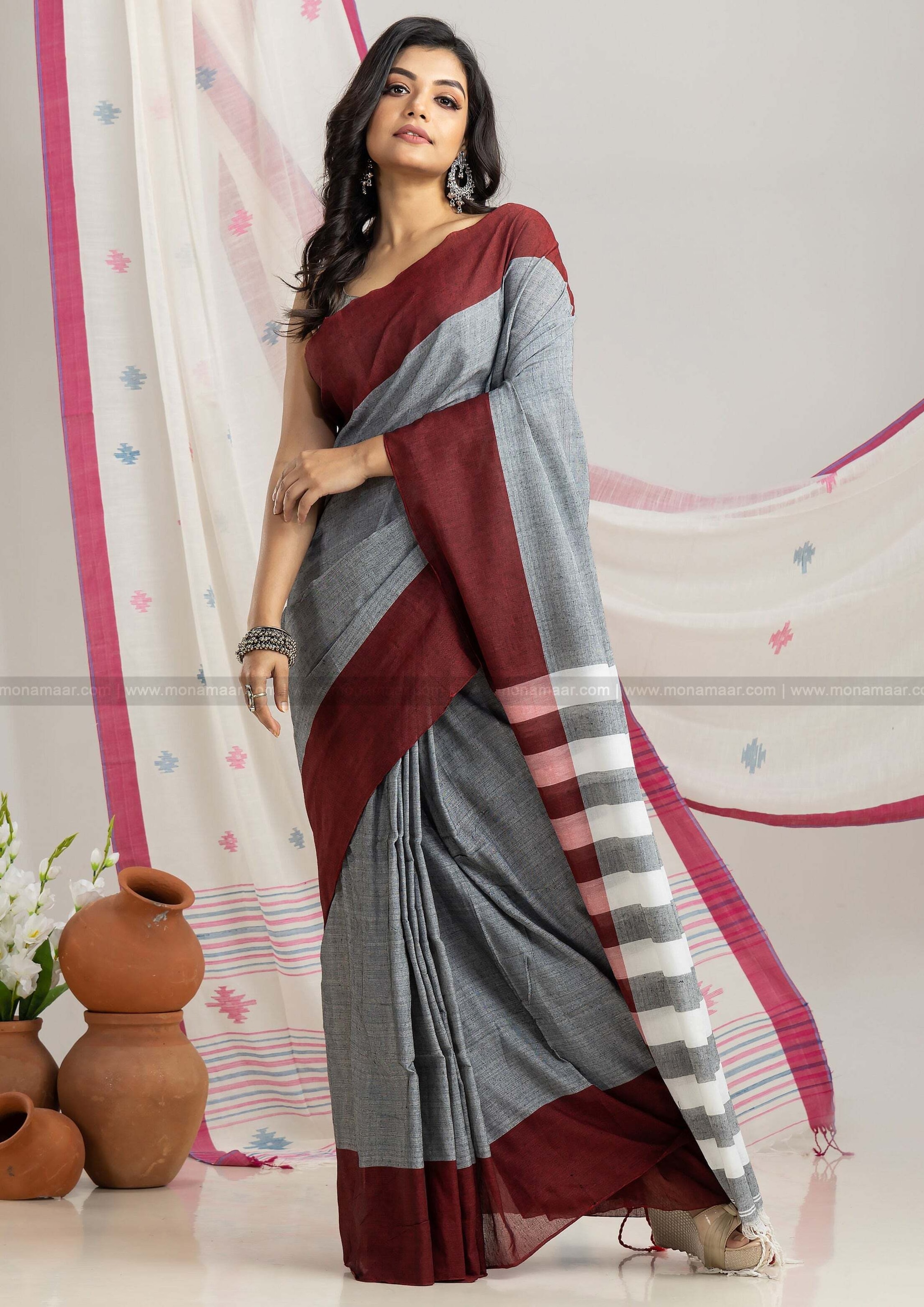 Cotton Uniform Saree AP D325 in Ludhiana at ₹ 400 Pieces (MOQ