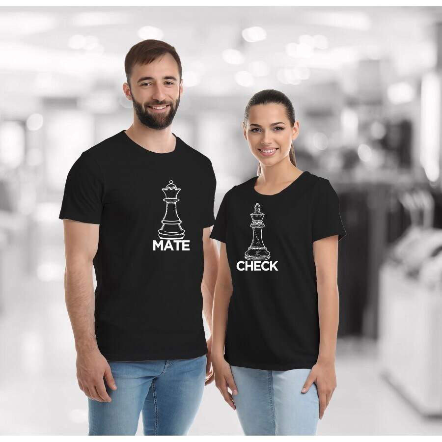 I Clothing COUPLE TEES CHECK MATE TEES in Chennai at ₹ 899
