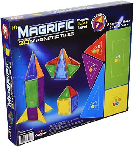 magrific 3d magnetic tiles 100 piece